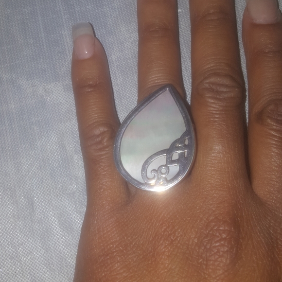Mother of pearl Sterling silver ring - Picture 1 of 5